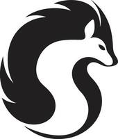 Monochromatic Marvel Midnight Monochrome Black Beauty of the Skunk Emblem of Elegance vector