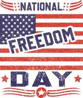 National Freedom Day Design USA vector