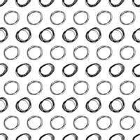 Seamless pattern with sketch circles shape vector