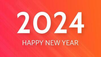 2024 Happy New Year on colorful background vector