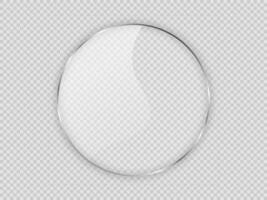 Glass plate in circle frame vector