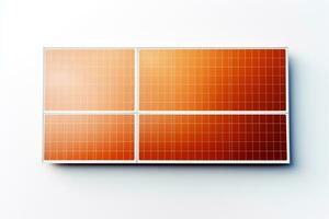 Solar panels on a white background. 3d rendering. Computer digital drawing. Ai Generated photo