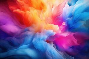 Ai generated Abstract background in bright colors, splash of colors. A rich burst of colorful wave for a variety of designs and text substrates. photo