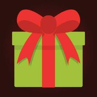 Gift boxes with red bows. Vector illustration in flat style.