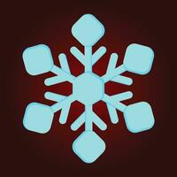 Snowflake icon. Vector. Blue gradient icon on red background. vector