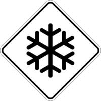 Warning Safety Label Freezing Hazard or Frostbite Symbol vector