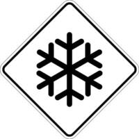 Warning Safety Label Freezing Hazard or Frostbite Symbol vector