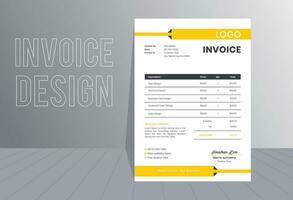 Minimal Corporate Business Invoice design template vector