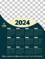 2024 UNIQUE STYLE CALENDAR DESIGN vector