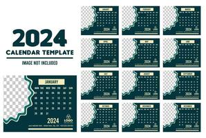 2024 UNIQUE STYLE CALENDAR DESIGN vector