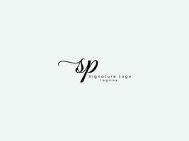 sp firma logo diseño. PD logo. letras diseño. escrito. creativo firma. fuente. negocio. firma. sp letra vector
