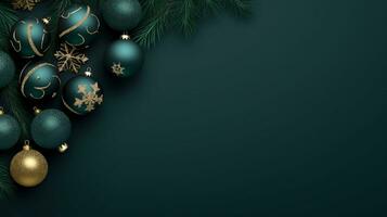 Holidays Background with Season Wishes with copy space top view, luxurious decoration background AI Generated photo