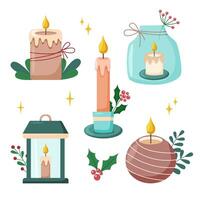 Set of candles vector