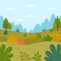 Autumn narure landscape vector