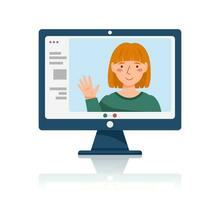 Computer video call vector