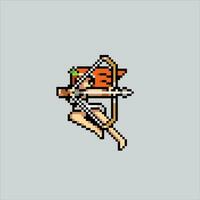 Pixel art illustration Artemis. Pixelated Greek Artemis. Greek Mythology Artemis pixelated for the pixel art game and icon for website and video game. old school retro. vector