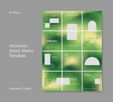 Social media feeds bundle. Applicable for branding and promotion ads. vector