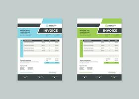 Creative modern business Invoice Design And Price List Template vector