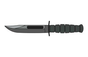 Kids drawing Cartoon Vector illustration tactical knife Isolated in doodle style