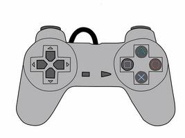 Joysticks are console game controls. Vector illustration of a game tool.