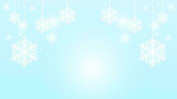 Winter background template with snowflake particles suitable for banner, poster, advertisement, brochure. Vector illustration