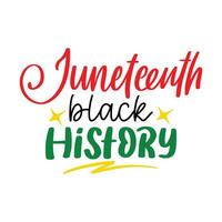 Juneteenth, celebrate freedom text lettering design. Typography logo design for greeting card, poster, banner. Vector illustration isolated on white background