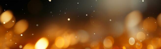 Bright festive bokeh, panoramic background - AI generated image photo