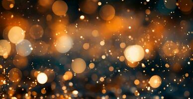Bright festive bokeh, panoramic background - AI generated image photo