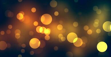 Dark multicolored panoramic background, bright glowing bokeh circles, celebration - AI generated image photo