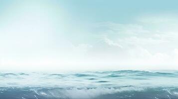 Sea, ocean water. Web banner with copy space. Generative AI photo