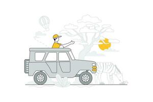 Wildlife travel - Flat Vector