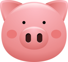 süß Schwein Gesicht Emoji Aufkleber png