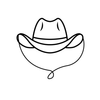 Cowboy Hat Outline Vector Art, Icons, and Graphics for Free Download