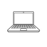 The Line Art of Laptop vector