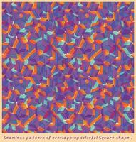 Seamless pattern colorful square shape art vector