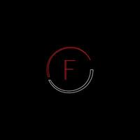 F creative modern letters logo design template vector