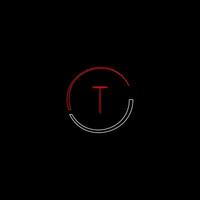 T creative modern letters logo design template vector