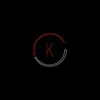 k creativo moderno letras logo diseño modelo vector