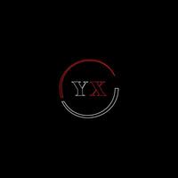YX creative modern letters logo design template vector