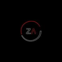 ZA creative modern letters logo design template vector