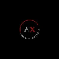 AX creative modern letters logo design template vector
