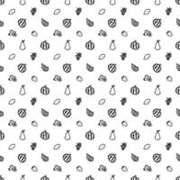 Seamless fruit pattern. doodle background with fruit icons. Fruit background vector