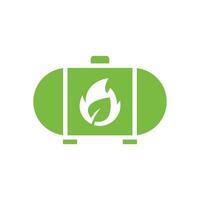 Biogas Storage Icon. Eco-Friendly, Environmental, and Alternative Energy Symbol vector