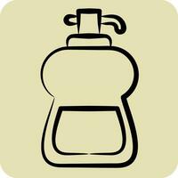 Icon Liquid Soap. related to Cleaning symbol. hand drawn style. simple design editable. simple illustration vector