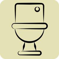 Icon Toilet. related to Cleaning symbol. hand drawn style. simple design editable. simple illustration vector