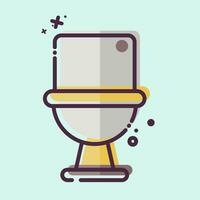 icono baño. relacionado a limpieza símbolo. mbe estilo. sencillo diseño editable. sencillo ilustración vector