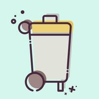 Icon Garbage Bin. related to Cleaning symbol. MBE style. simple design editable. simple illustration vector