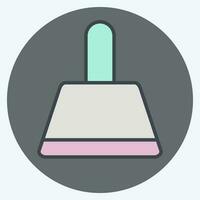 Icon Dustpan. related to Cleaning symbol. color mate style. simple design editable. simple illustration vector