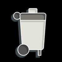 Icon Garbage Bin. related to Cleaning symbol. glossy style. simple design editable. simple illustration vector