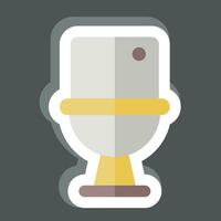 Sticker Toilet. related to Cleaning symbol. simple design editable. simple illustration vector